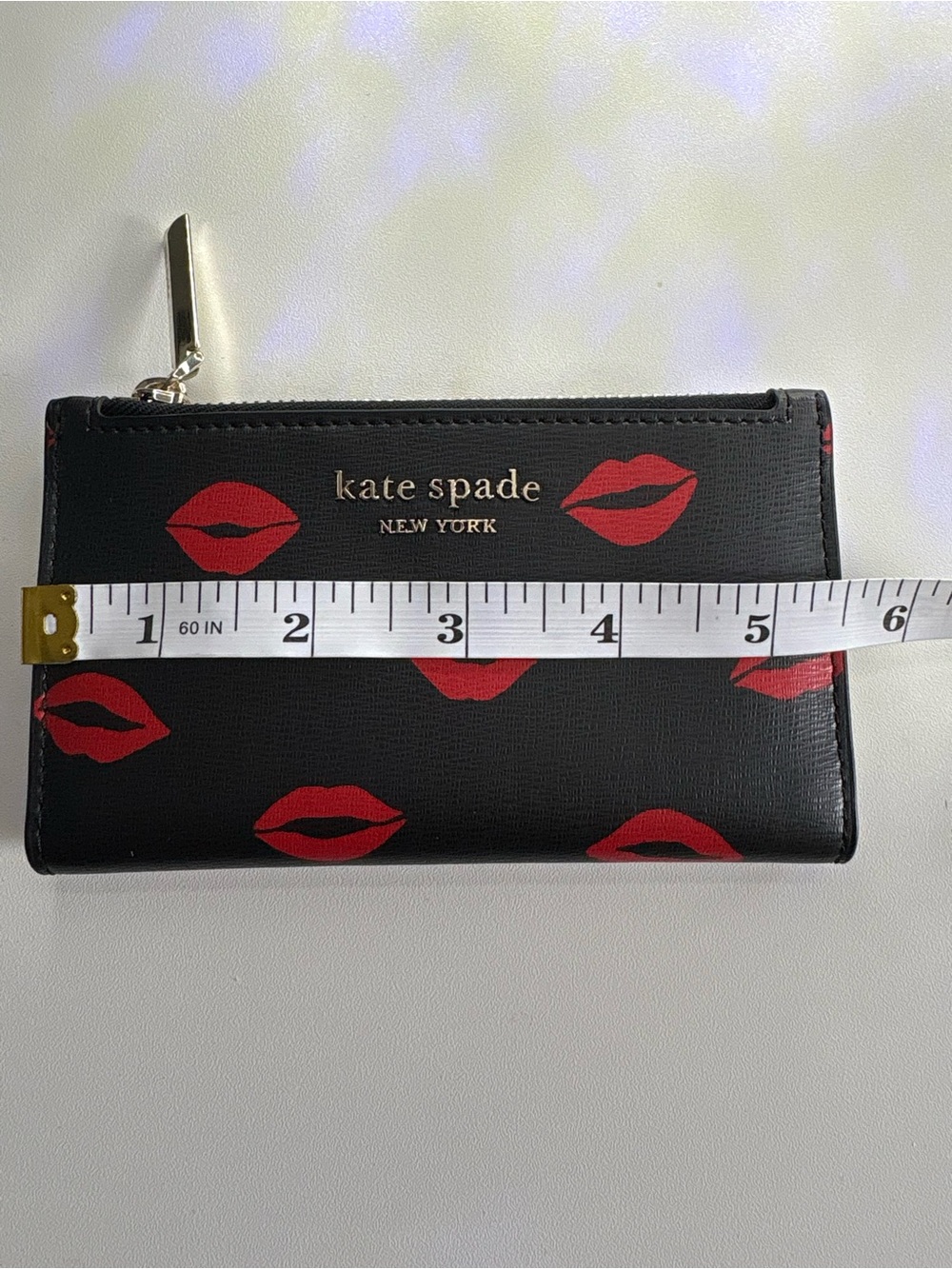 kate spade Black Wallet with Red Lip Motif - Picture 8 of 8
